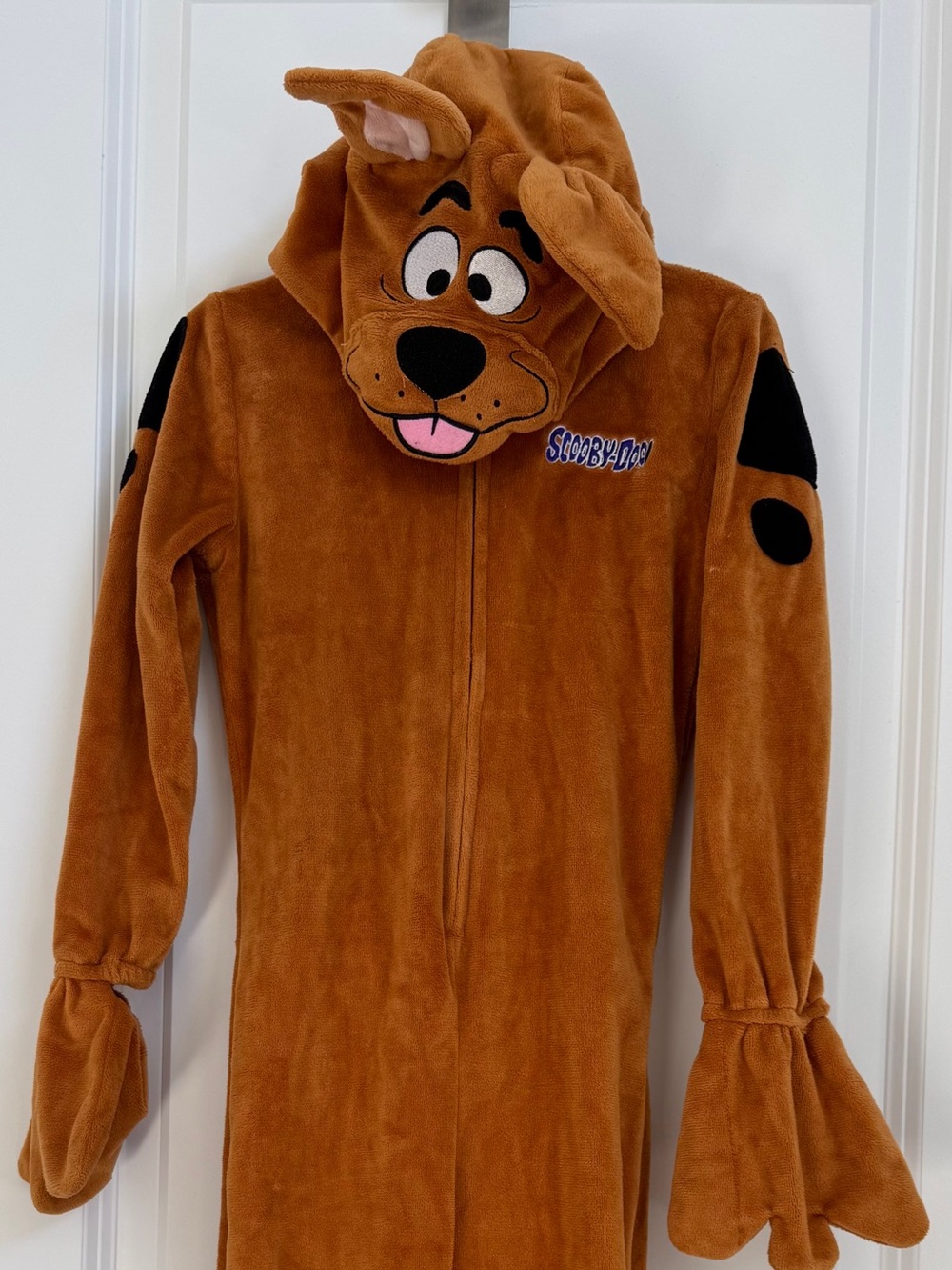 Scooby-Doo Kids Brown Plush Costume Onesie with Hood